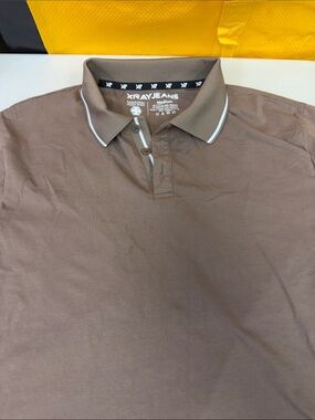 Men’s Brown Polo Shirt with Contrast Collar Xray jeans size medium like new ADI